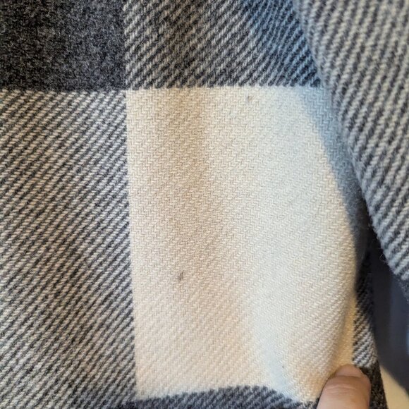 WOOLRICH - Grey plaid coat - Sz M - Picture 12 of 15